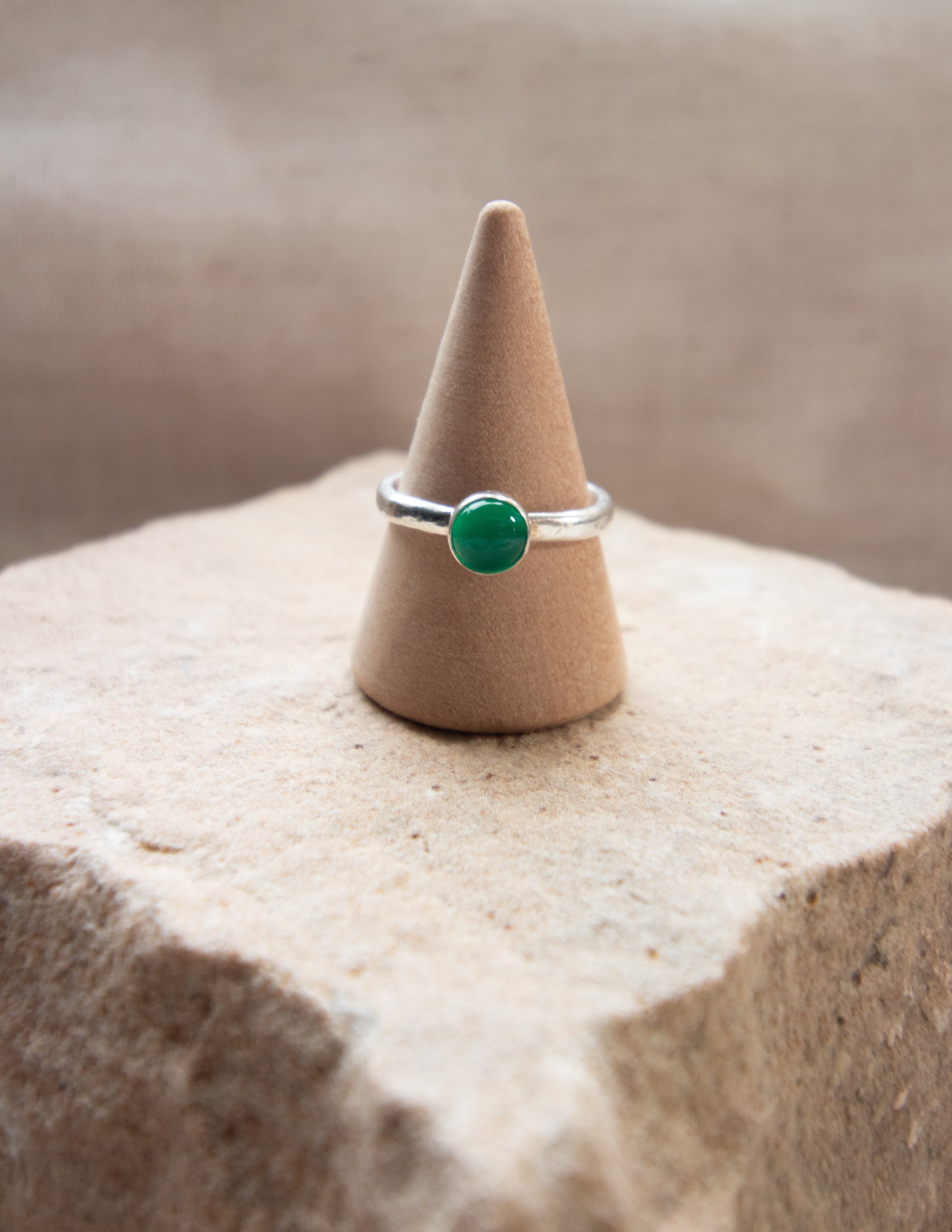 Green onyx ring