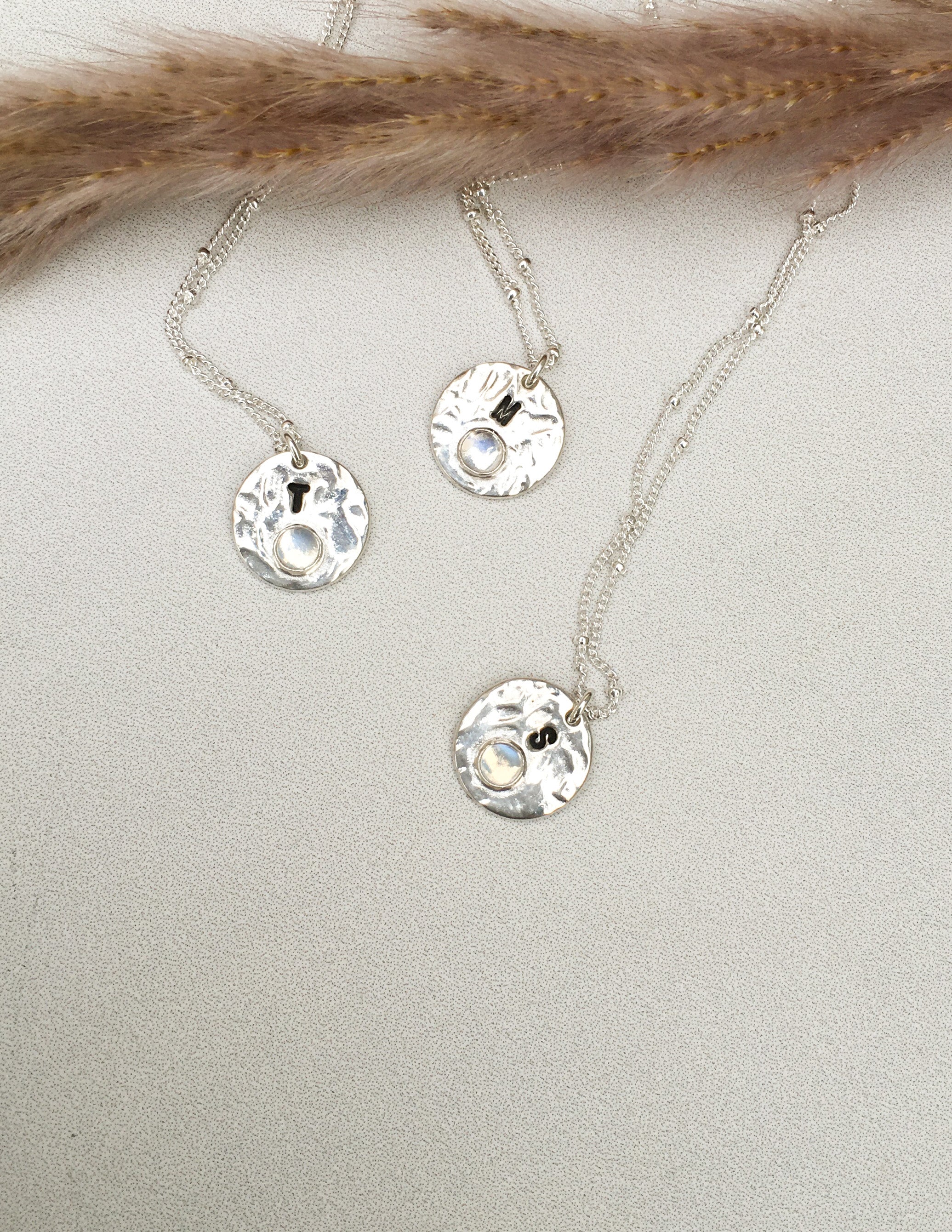 Initial bridesmaids coin necklace