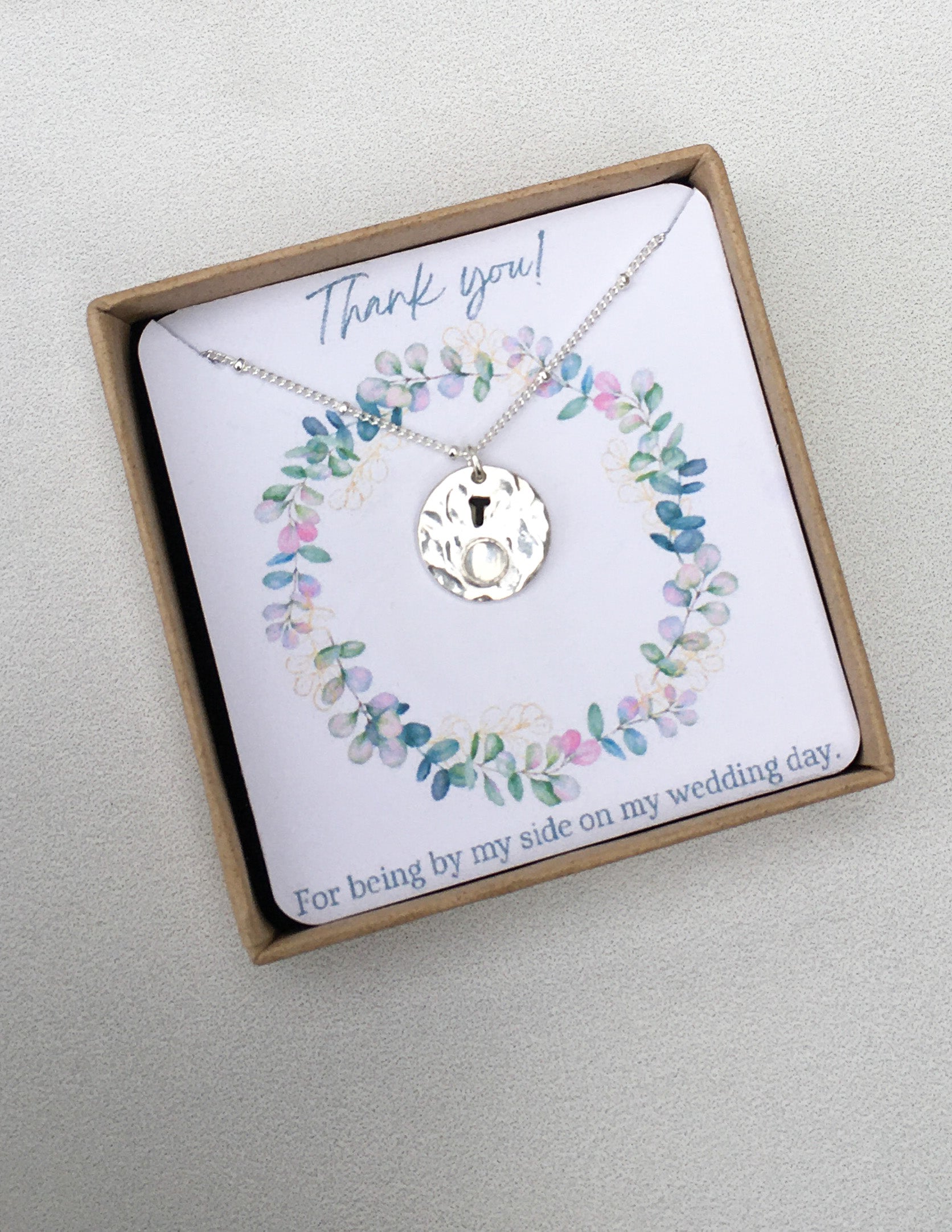 Initial bridesmaids coin necklace