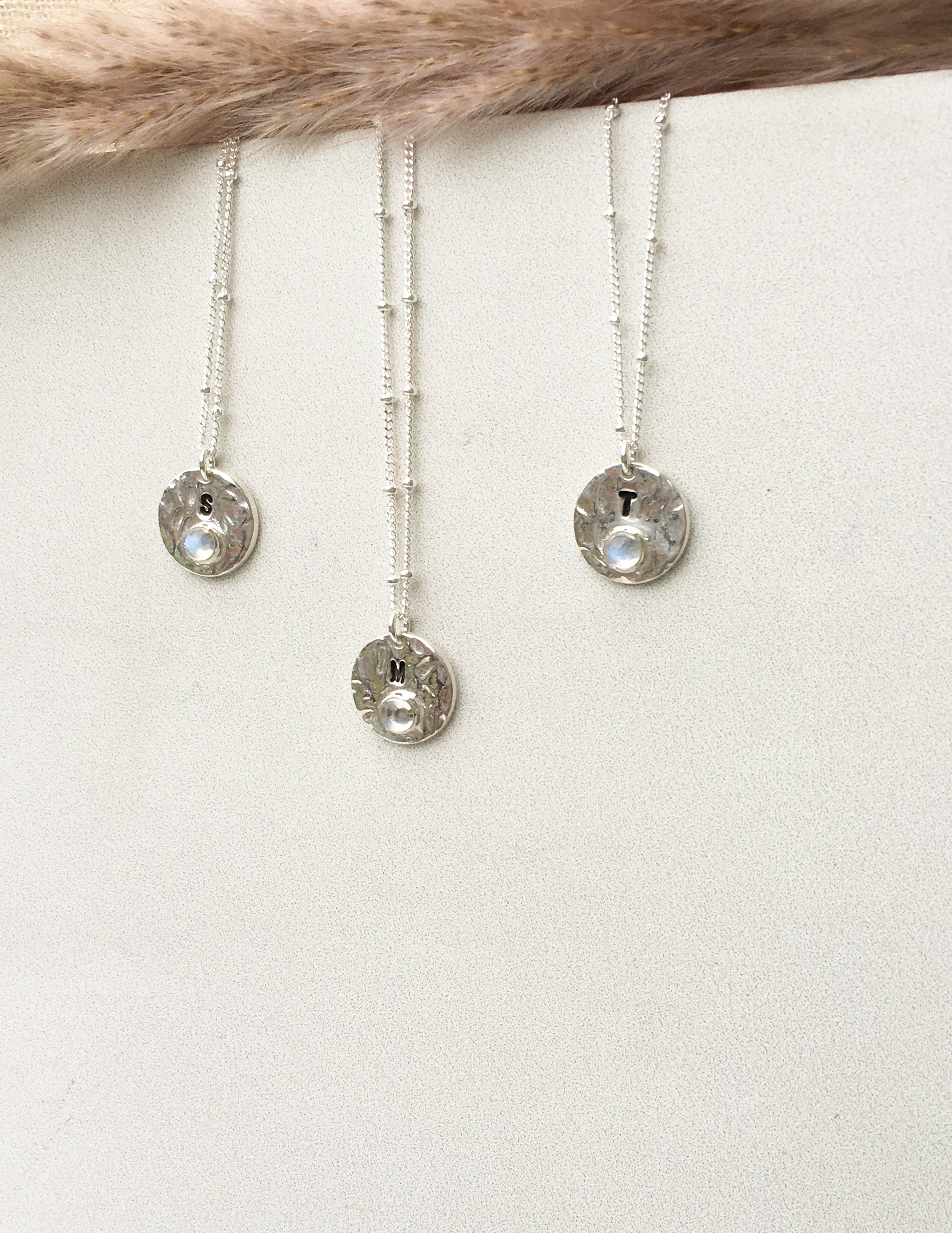 Initial bridesmaids coin necklace