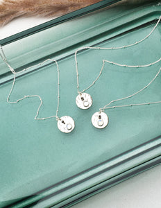 Initial bridesmaids coin necklace