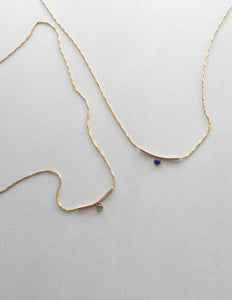 Birthstone tube 14k Goldfilled necklace