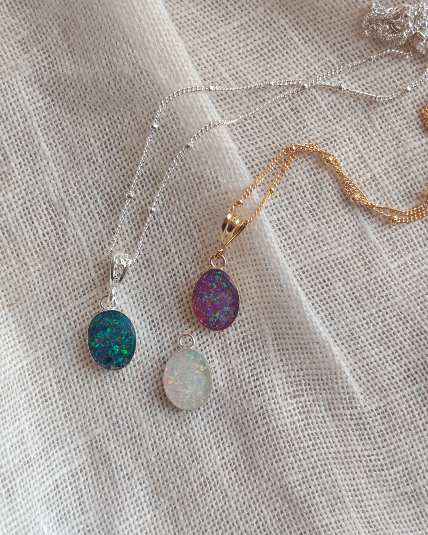 Crushed opal necklace