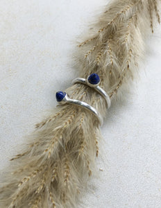 Lapis bullet band ring