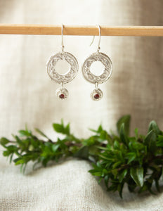 Peseta gemstone drop earrings