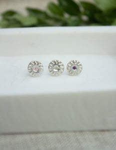 Sunshine gemstone stud earrings