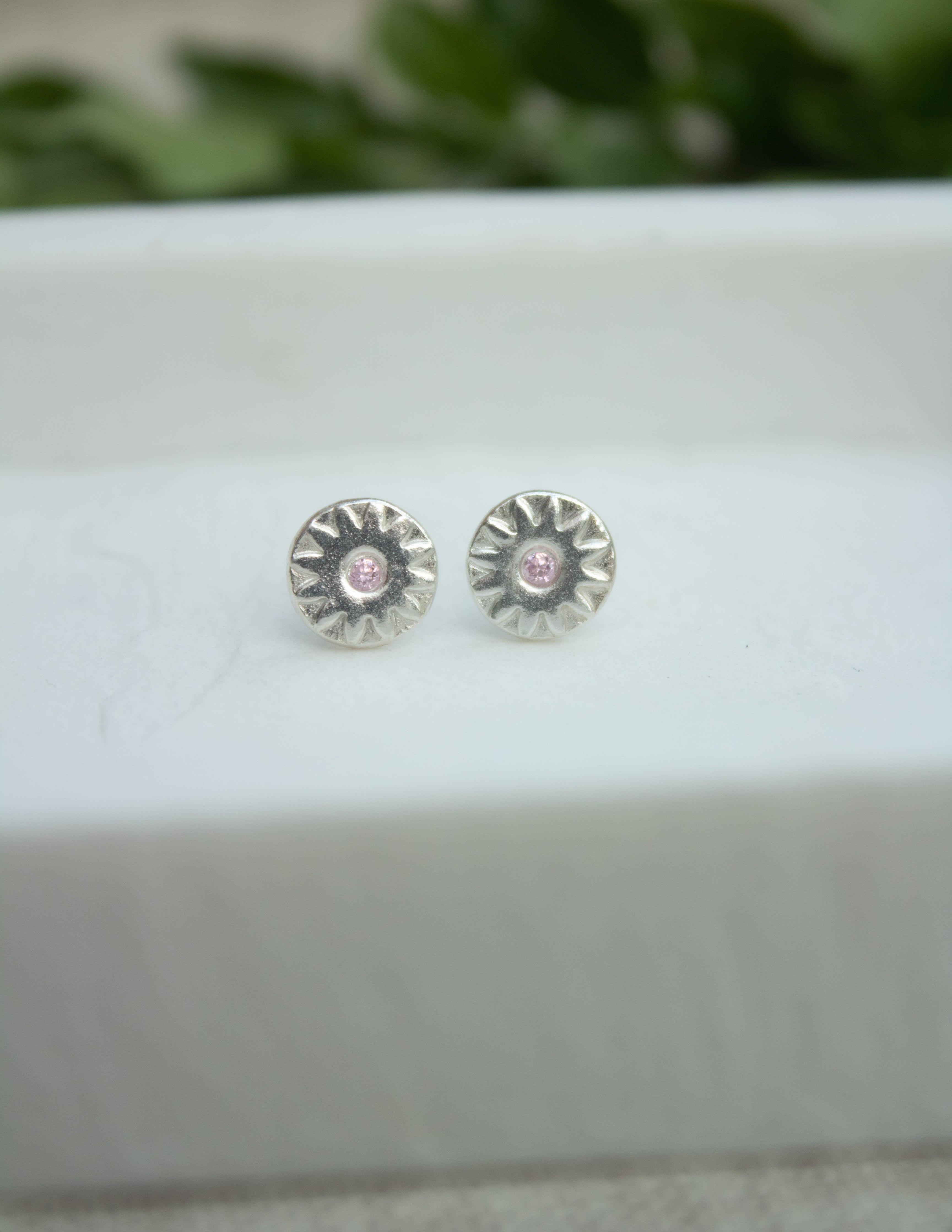 Sunshine gemstone stud earrings