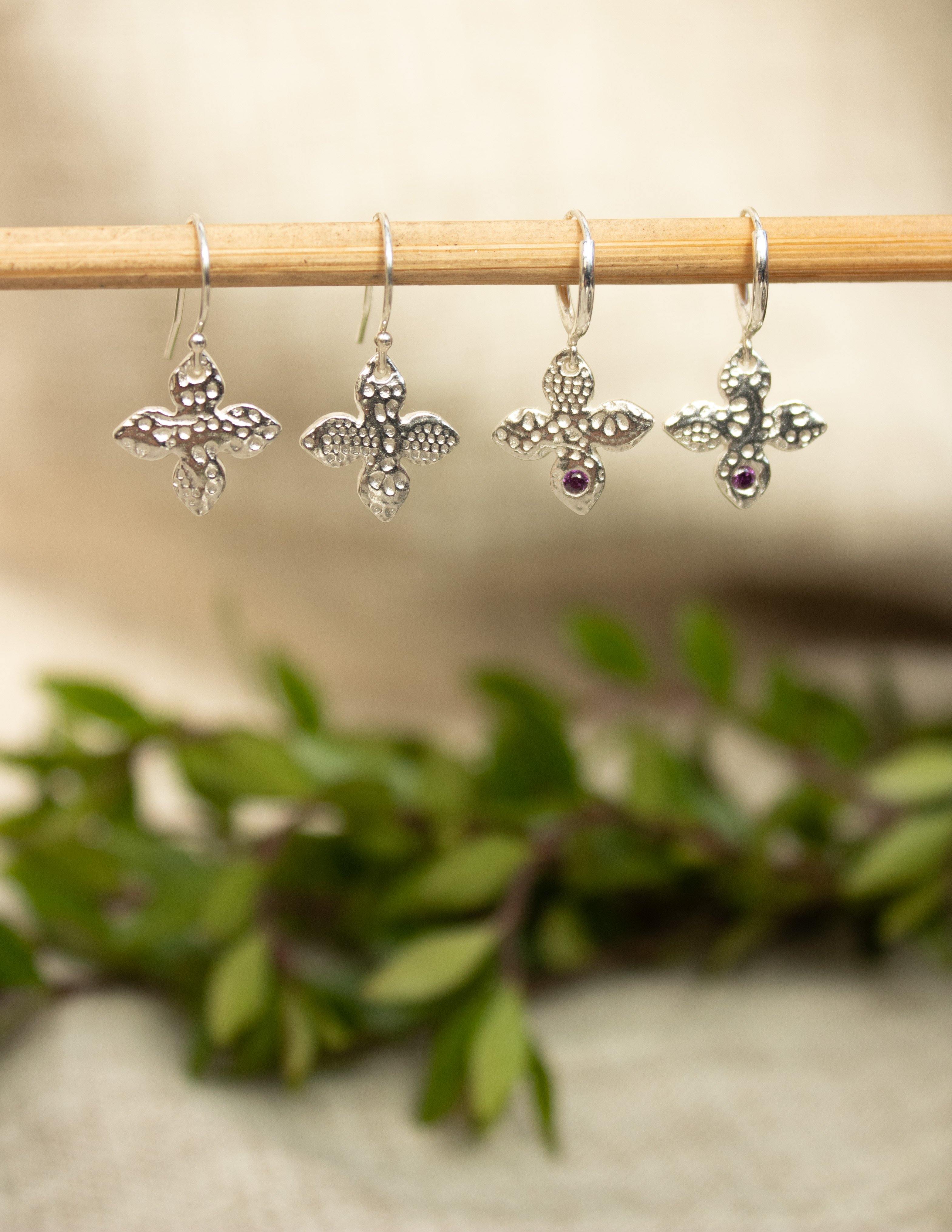 Trinity classic / low gemstone earrings - BlossomJewellery