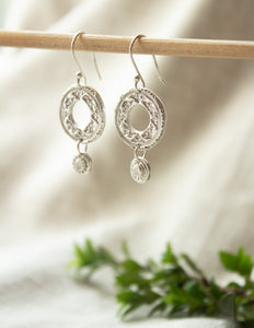 Peseta gemstone drop earrings