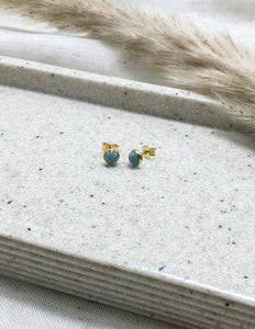 Turquoise 14k Goldfilled stud earrings