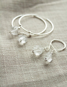 Clear Quartz crystal earrings