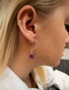 Amethyst crystal earrings