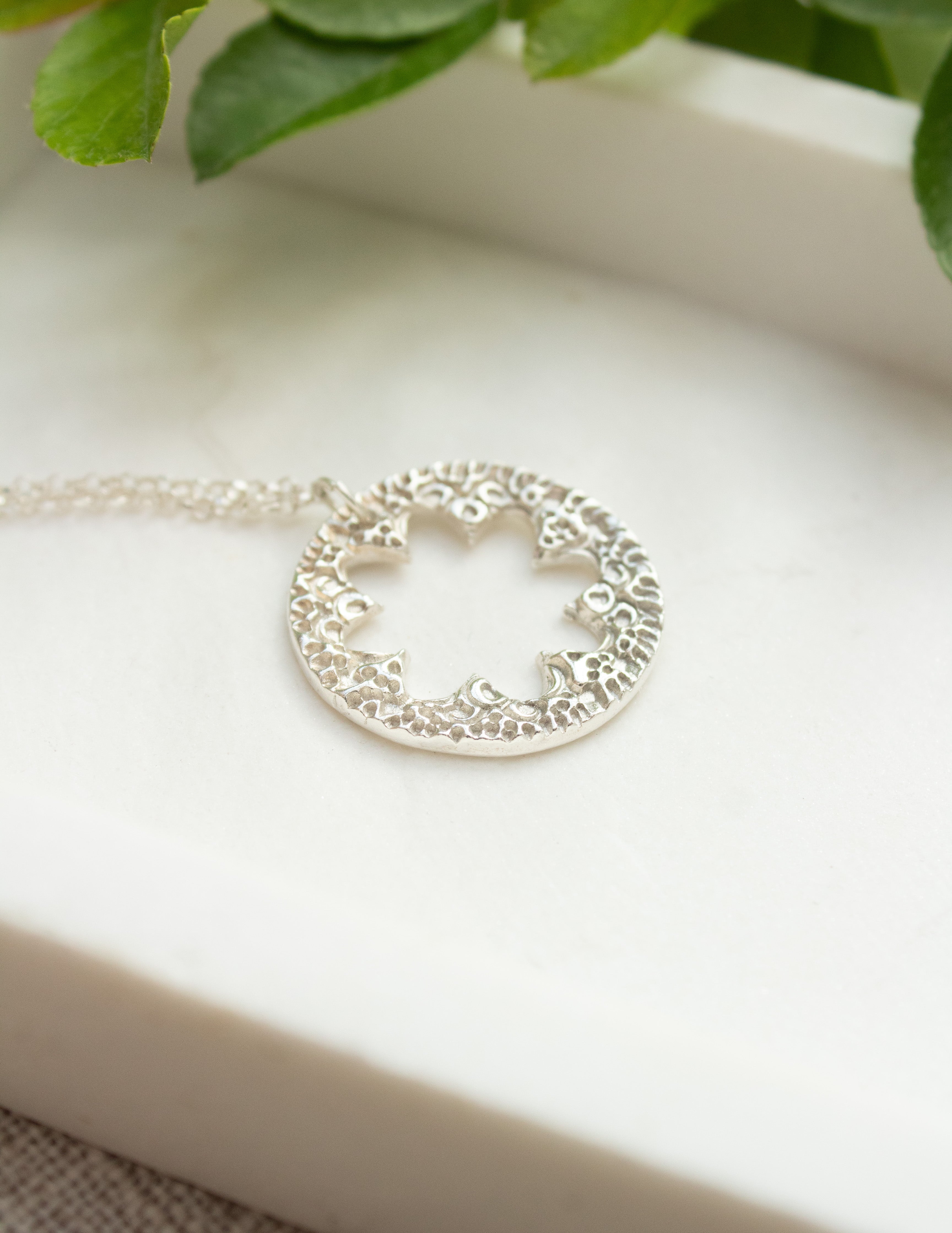 Daisy coin necklace