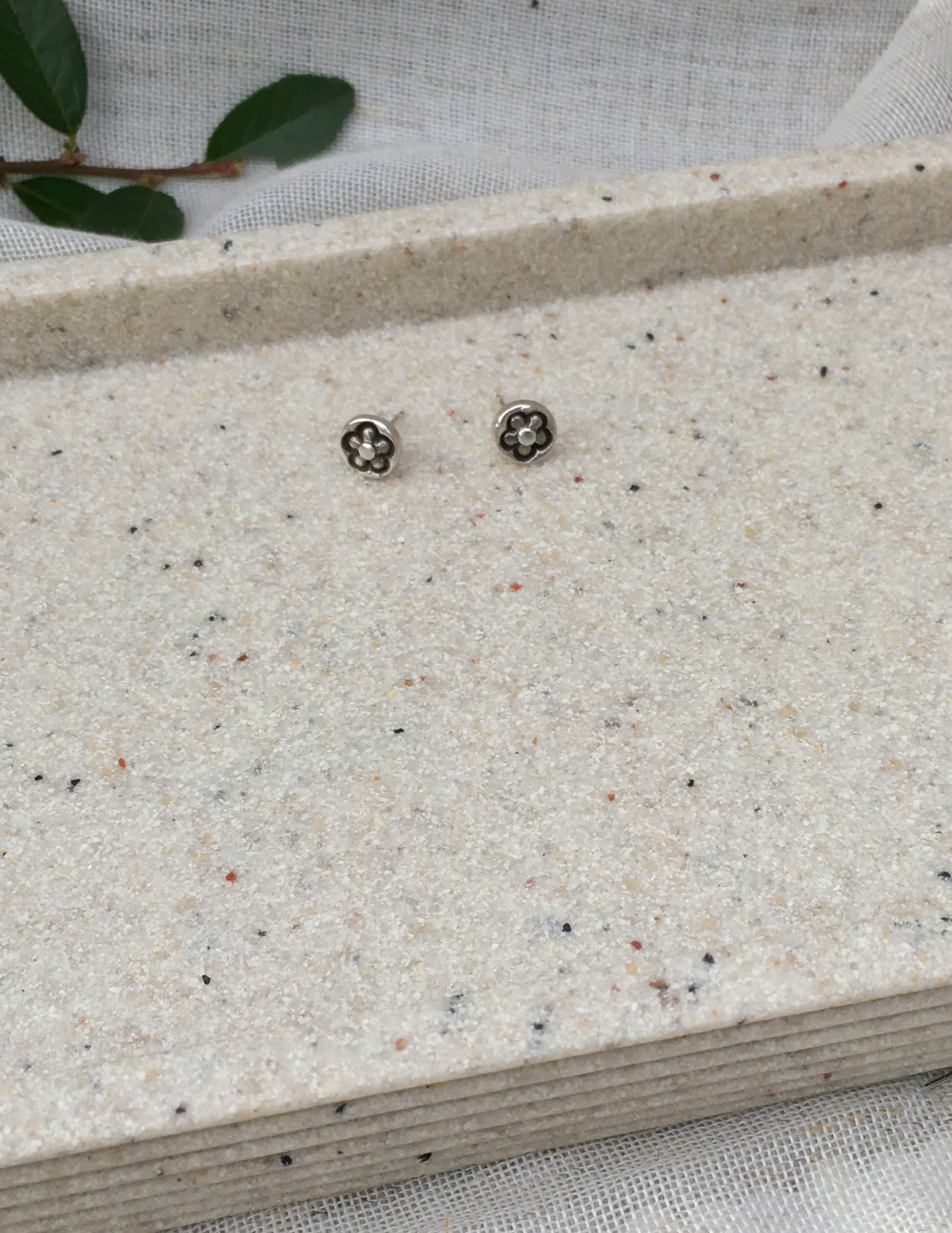 Forget-me-not stud earrings