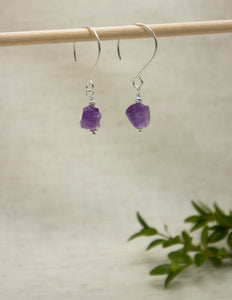 Amethyst crystal earrings