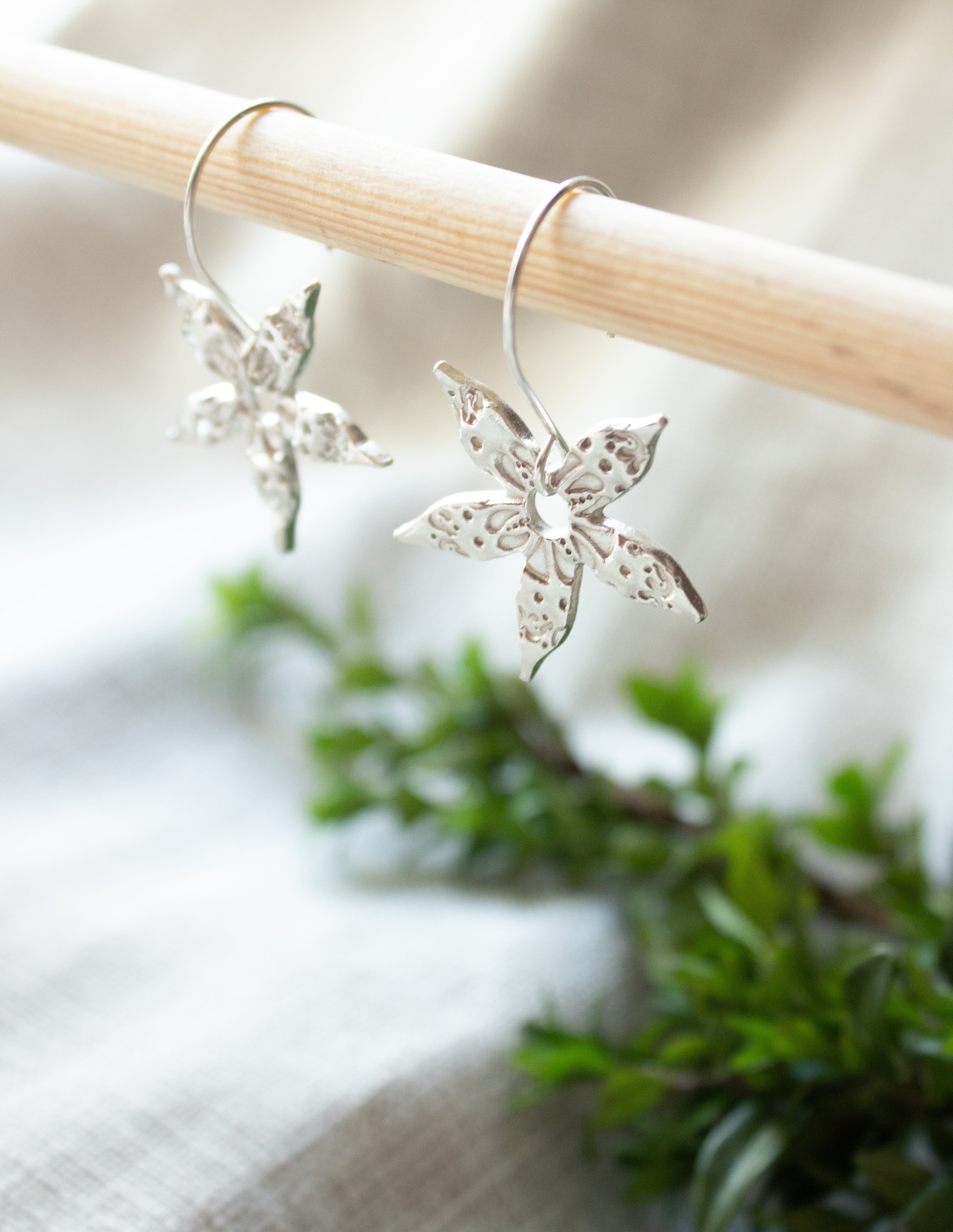 Sterling silver Star earrings