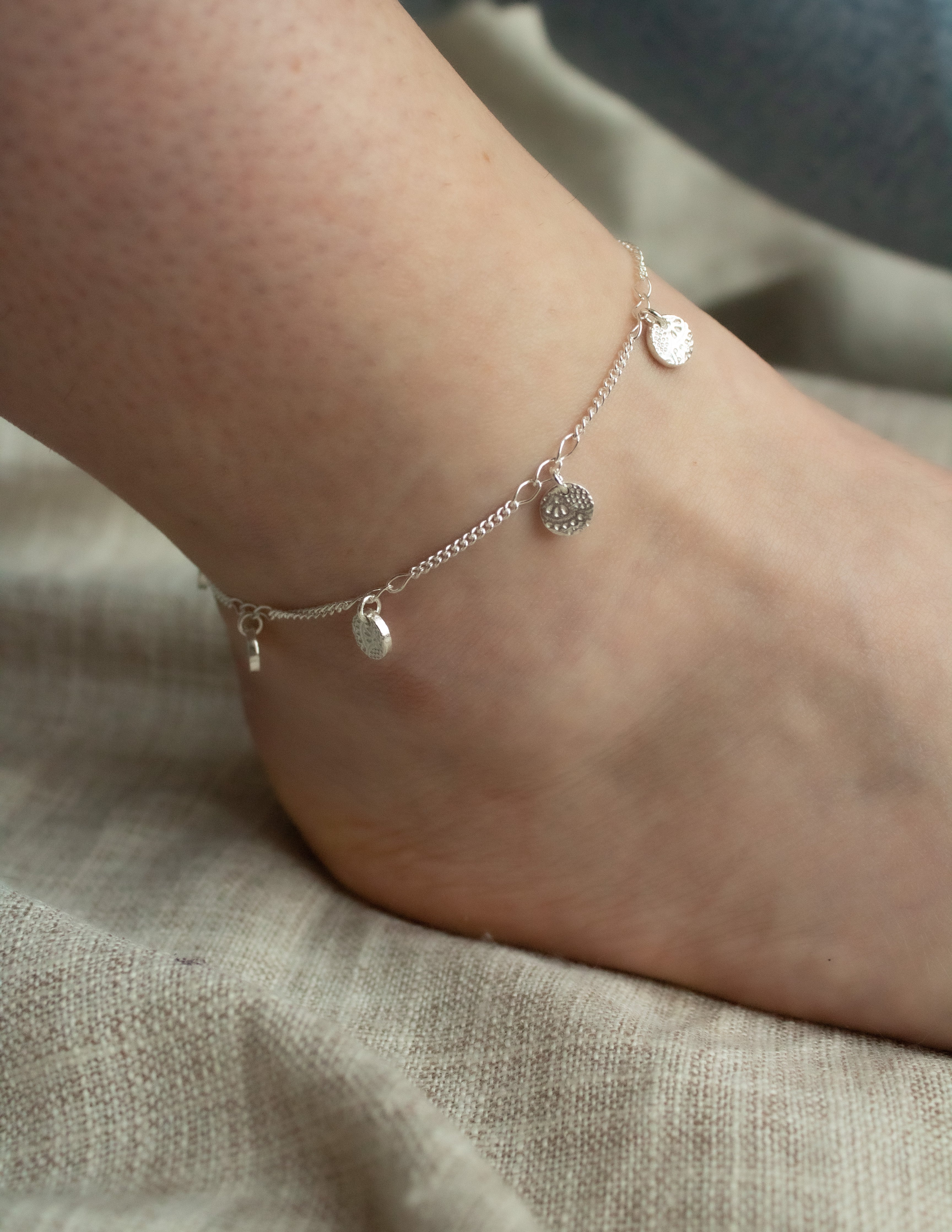 Bohemian disc anklet