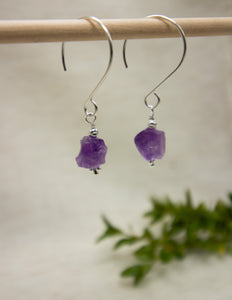 Amethyst crystal earrings