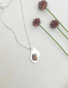 Organic sunstone crystal unisex necklace