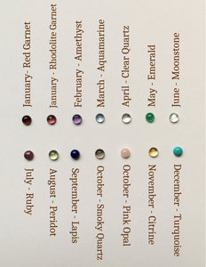 Tiny flower birthstone stud earrings