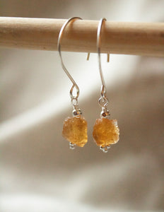 Citrine crystal earrings