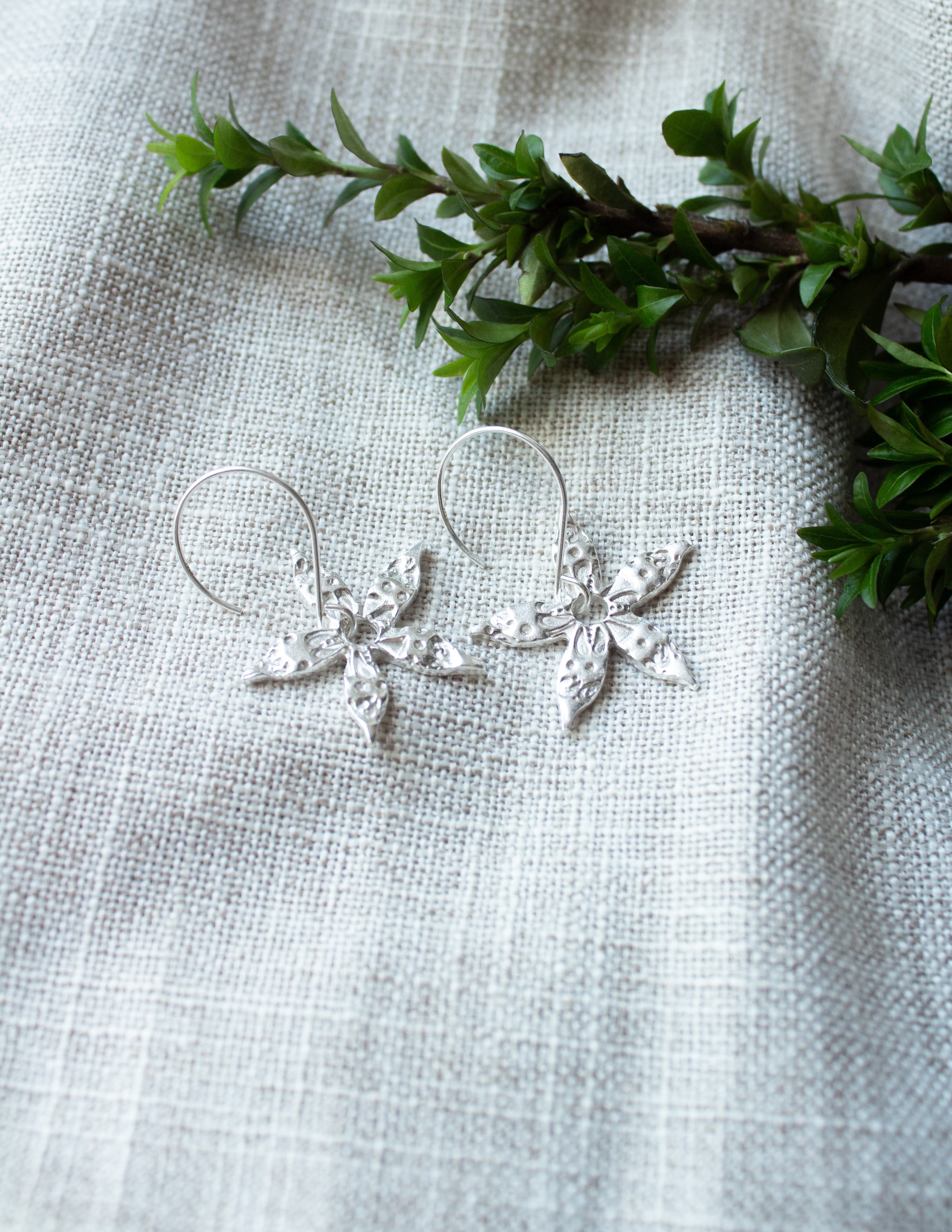 Sterling silver Star earrings