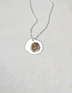 Organic Citrine crystal unisex necklace