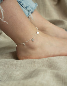 Bohemian disc anklet