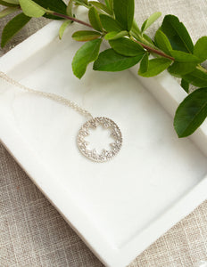 Daisy coin necklace