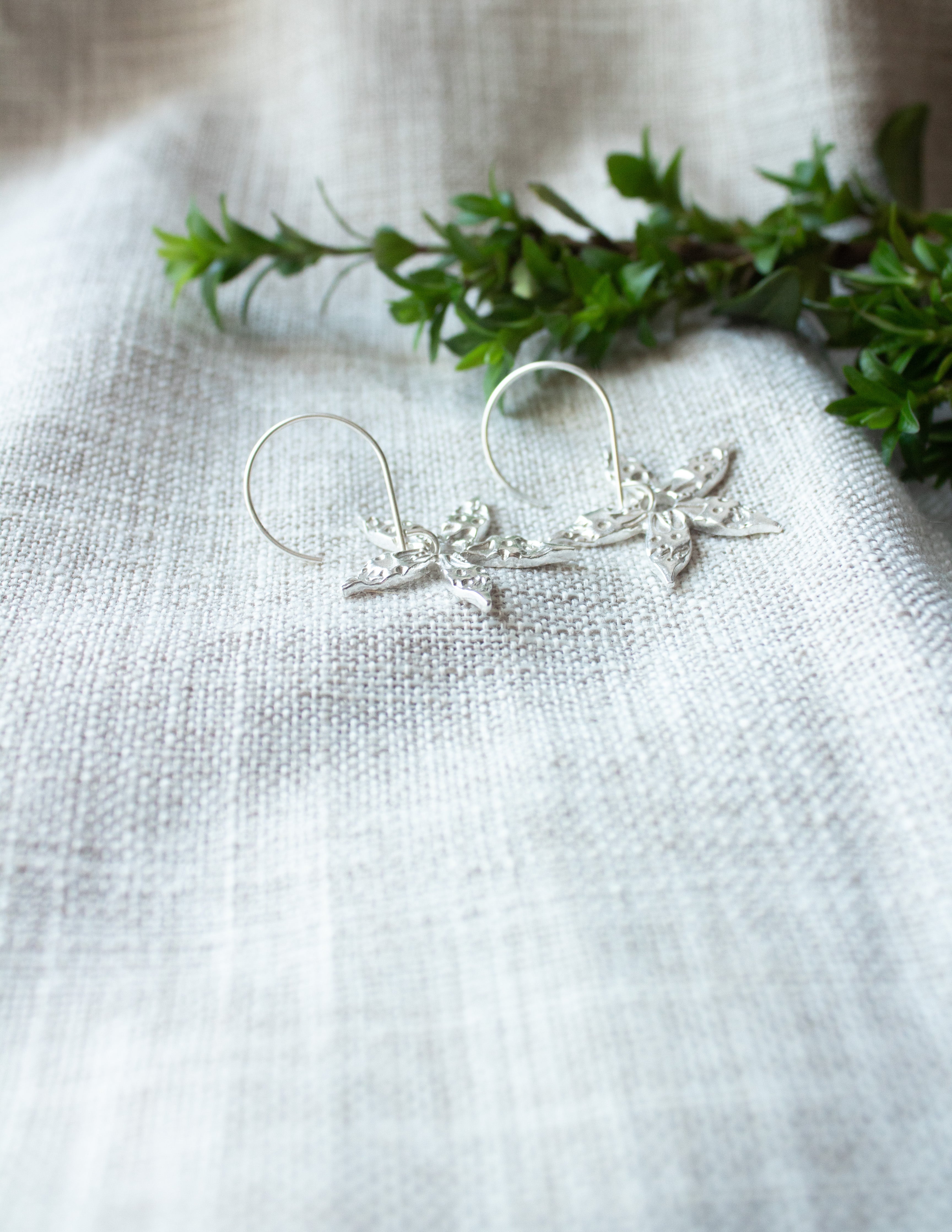 Sterling silver Star earrings